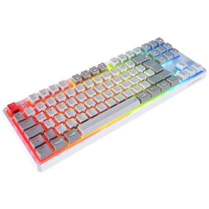YORU TKL PRO Beyaz/Gri 2.4ghz OUTEMU Red Switch Mekanik Gaming Oyuncu Klavye - Rampage