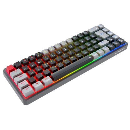 YORU MINI PRO Siyah/Gri 2.4ghz OUTEMU Red Switch Mekanik Oyuncu Klavye - Rampage