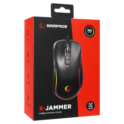 SMX-R47 X-JAMMER Usb Siyah RGB Işıklı 7200 dpi Gaming Oyuncu Mouse - Rampage
