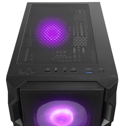 WOON Mesh 650W 80+ BRONZE Temper Camlı Mid-T Siyah Oyuncu Kasası