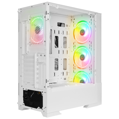 INSPIRER Mesh 650W 80+ Beyaz ATX Mid-T Gaming Oyuncu Kasası - Rampage