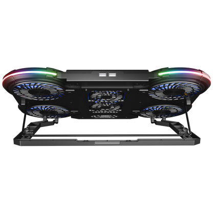 Prote R6 RGB 6 Fanlı Telefon Tutuculu 10-17 inç Notebook Soğutucu Stand