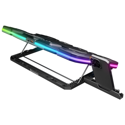 S50 Glacier RGB 11 Fanlı LCD Göstergeli Notebook Soğutucu Stand