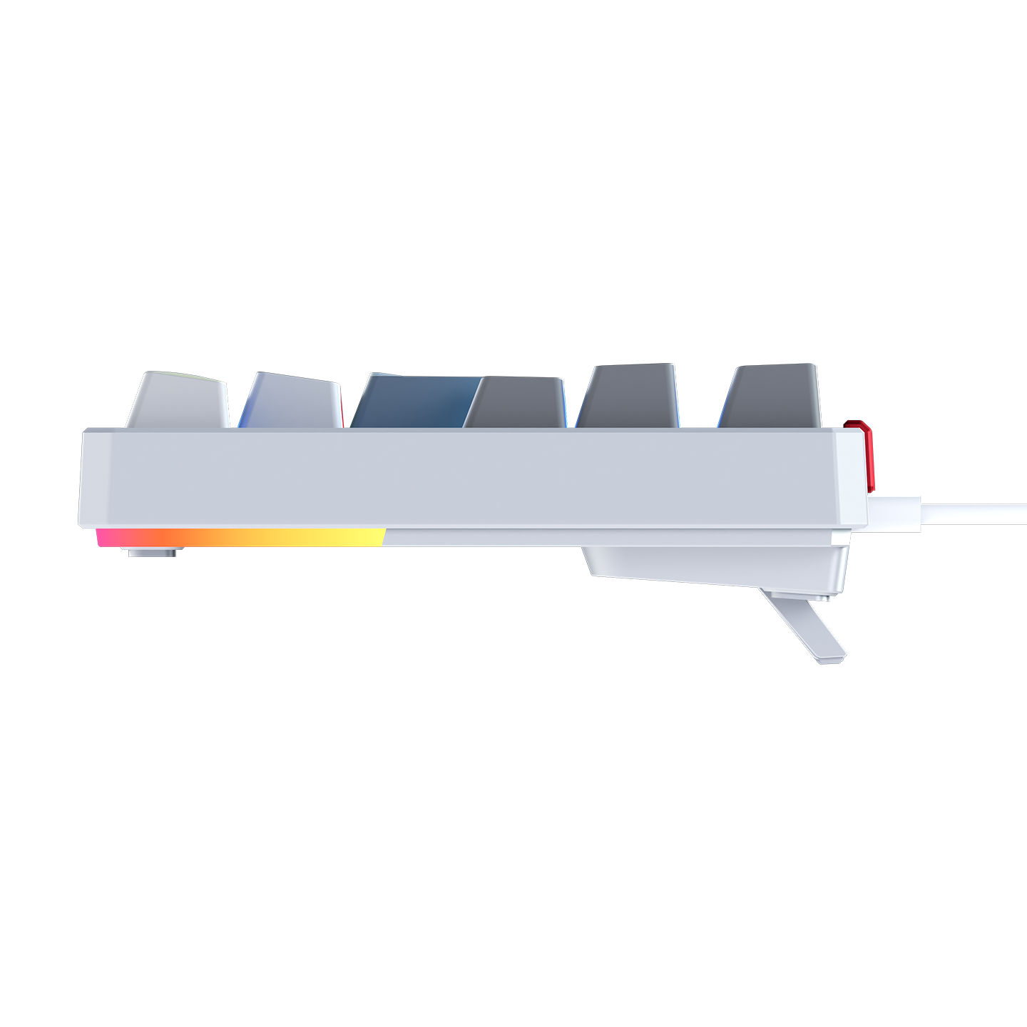 YORU TKL Beyaz/Gri OUTEMU Red Switch Q Mekanik Gaming Oyuncu Klavye - Rampage
