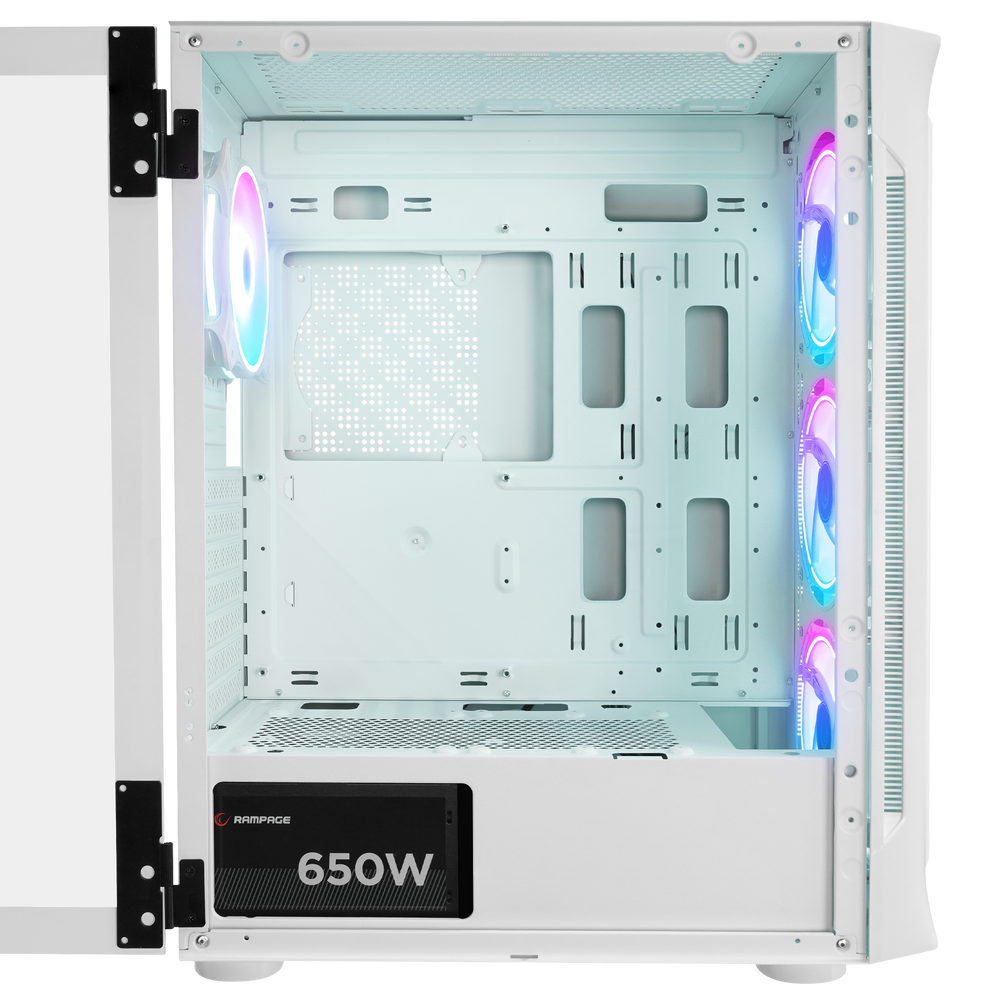 Prolix Mesh 650W 80+ Atx Mid-T Oyuncu Kasası-Beyaz – Rampage