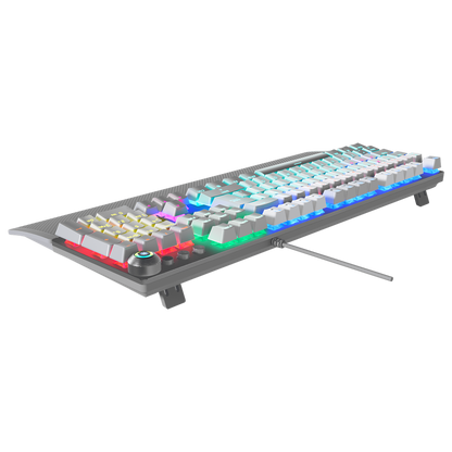 KB-R28 BLADE PLUS Beyaz / Gri Tam Türkçe Red Switch Gaming Klavye - Rampage
