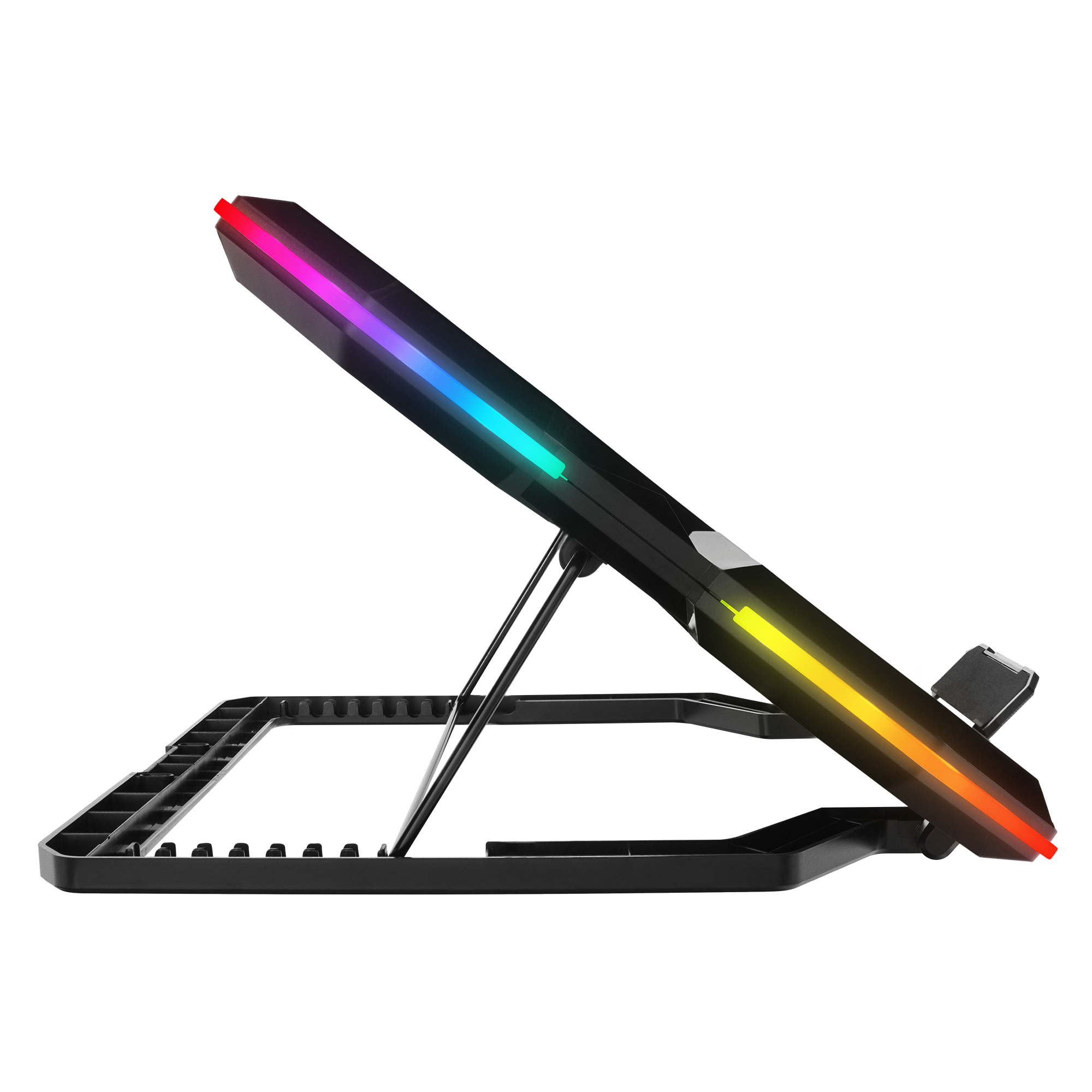 AD-RC13 BELLATRIX Siyah 5 Fan 2 USB RGB Işıklı 15"-17" Notebook Soğutucu Stand