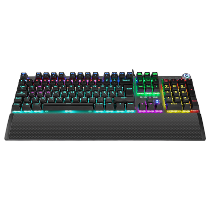 KB-R28 BLADE PLUS Siyah/Gümüş Macaristan Alfabesi Blue Switch Mekanik Gaming Klavye - Rampage