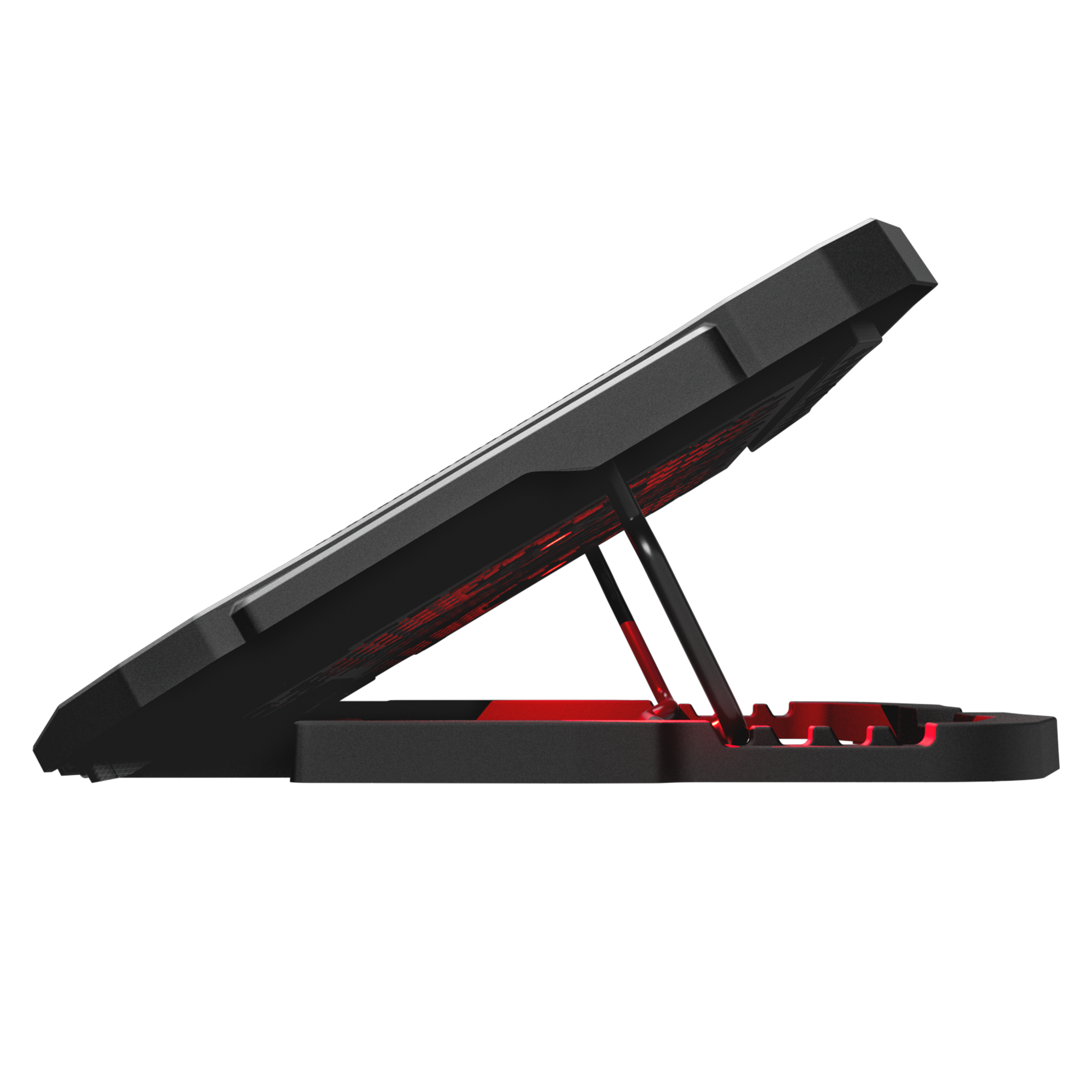 AD-RC4 COLDBREEZE Kırmızı Ledli 2*125mm+2*70mm Işıklı Fan 15-17 Notebook Soğutucu Stand - Rampage
