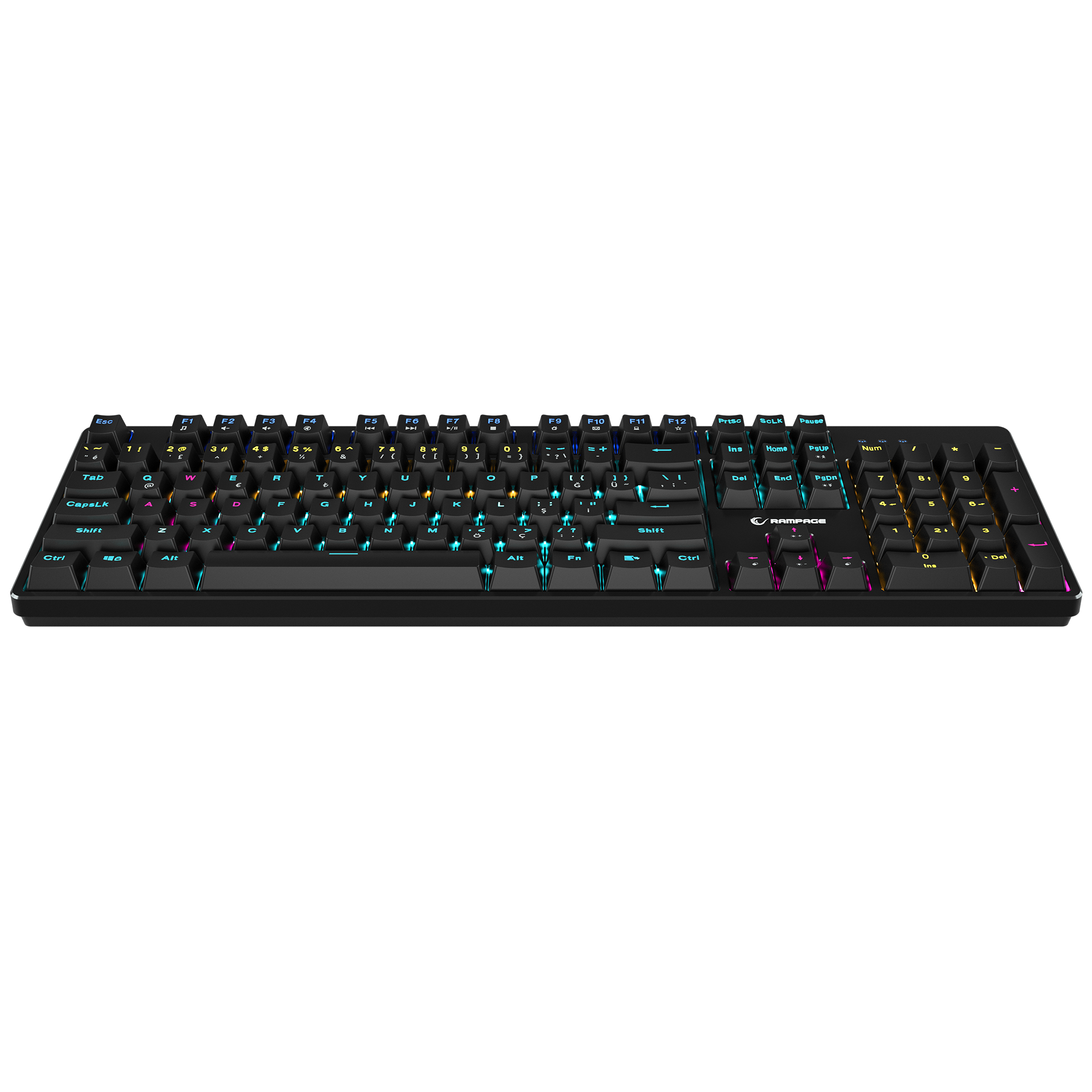 Nimbus Rainbow Red Switch Mekanik Oyuncu Klavyesi-Siyah