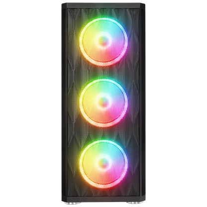 X-HORSE 850W 80+ 4*12cm ARGB Fan+Kontrolcü Manyetik Temperli Camlı Mid-T Gaming Oyuncu Kasası - Rampage