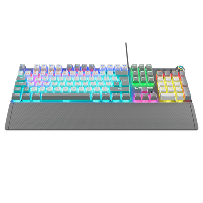 KB-R28 BLADE PLUS Beyaz / Gri Tam Türkçe Red Switch Gaming Klavye - Rampage