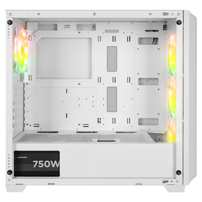 ELYSIAN MESH 750W 80 Plus Bronze Temperli Camlı Mid-T Beyaz Oyuncu Kasası - Rampage
