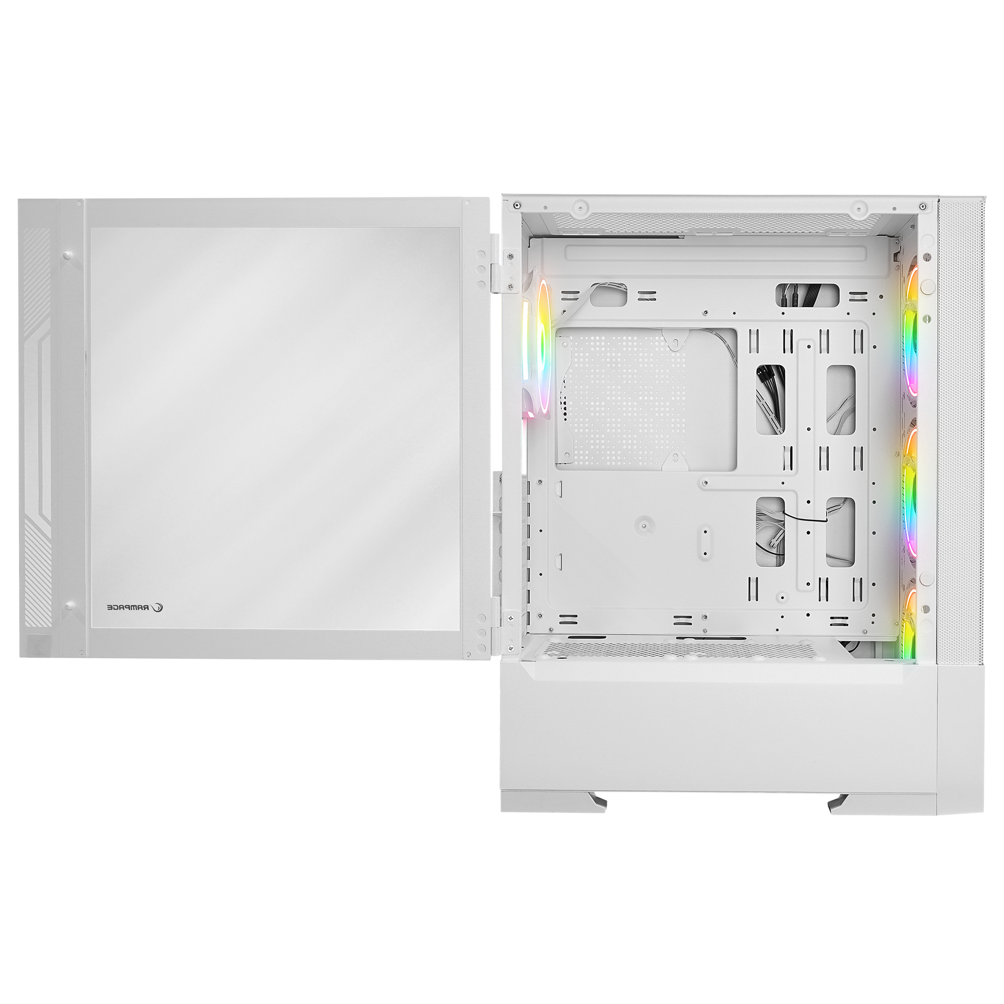 INSPIRER Mesh 650W 80+ Beyaz ATX Mid-T Gaming Oyuncu Kasası - Rampage
