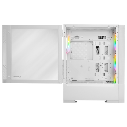 INSPIRER Mesh 650W 80+ Beyaz ATX Mid-T Gaming Oyuncu Kasası - Rampage