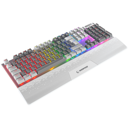 Carbon Pro Gri/Beyaz Wireless OUTEMU Red Switch Gaming Oyuncu Klavyesi - Rampage