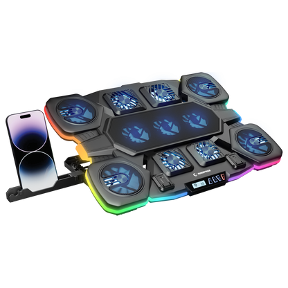 S50 Glacier RGB 11 Fanlı LCD Göstergeli Notebook Soğutucu Stand