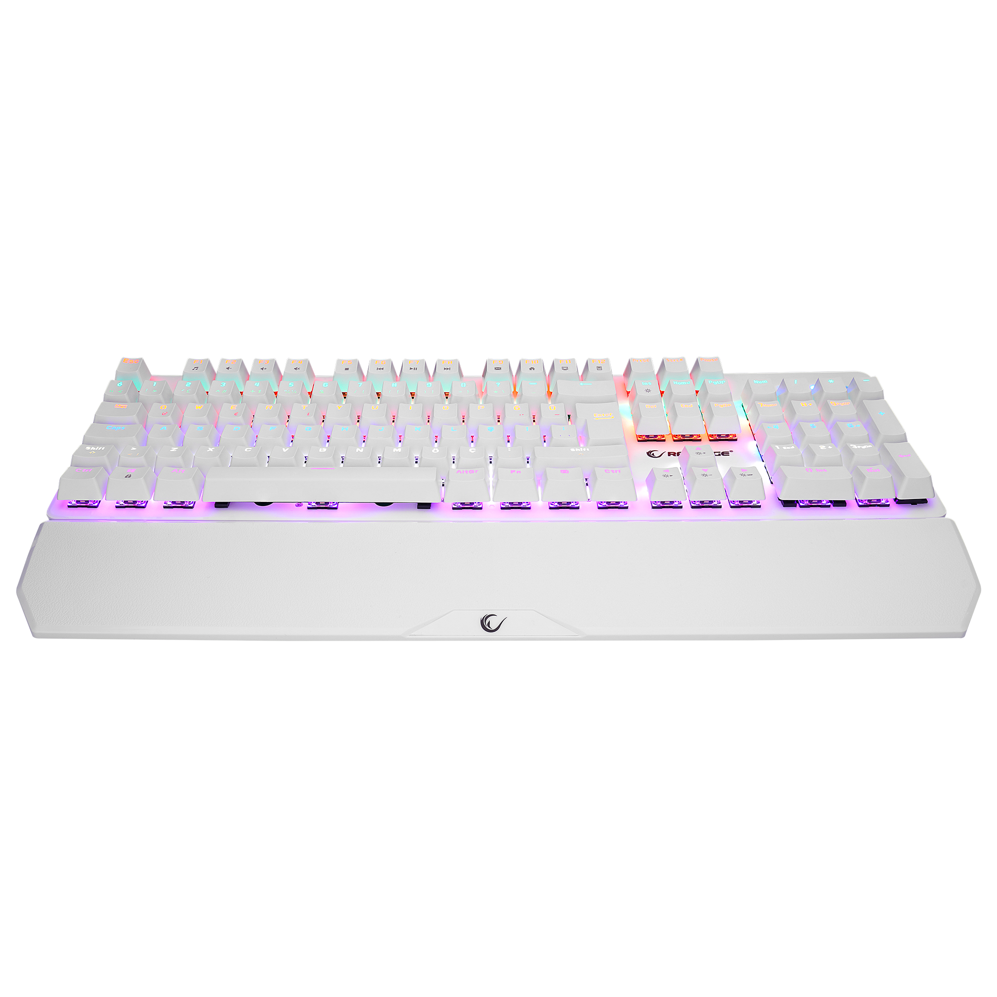 Kb-R86 Rainbow Red Switch Mekanik Oyuncu Klavyesi-Beyaz