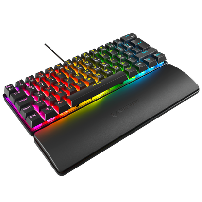 ALLY K11 Rainbow Bilek Destekli Blue Switch Oyuncu Klavyesi-Siyah
