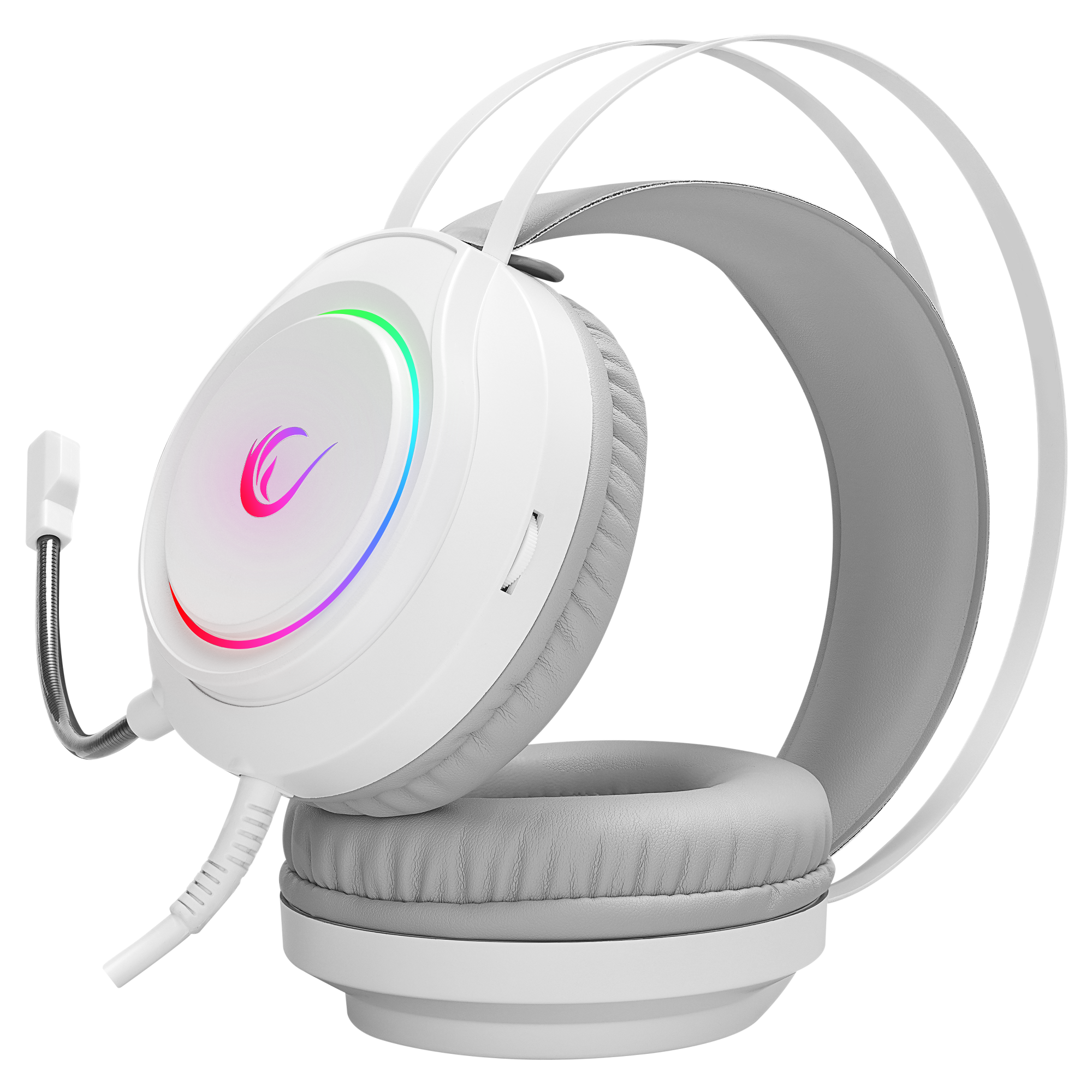 RM-K45 ORBIT-S Beyaz RGB Led 7.1 Gaming Mikrofonlu Oyuncu Kulaklığı - Rampage