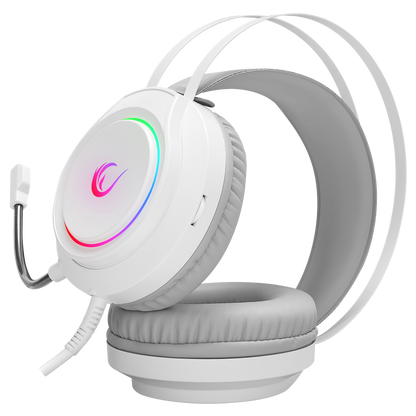 RM-K45 ORBIT-S Beyaz RGB Led 7.1 Gaming Mikrofonlu Oyuncu Kulaklığı - Rampage