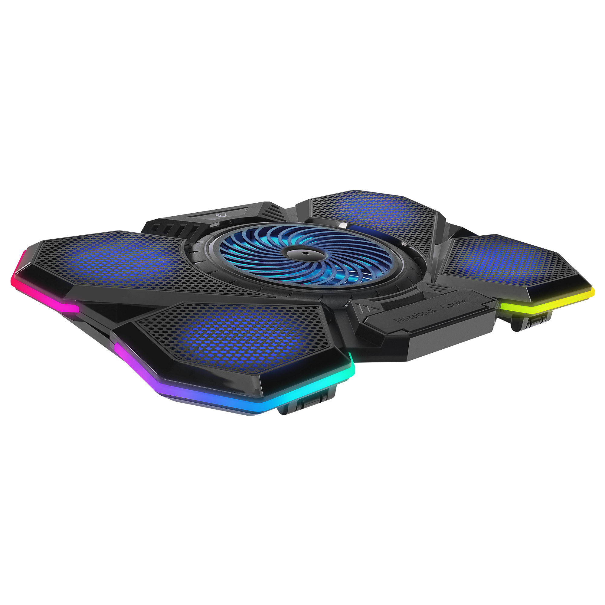 AD-RC13 BELLATRIX Siyah 5 Fan 2 USB RGB Işıklı 15"-17" Notebook Soğutucu Stand