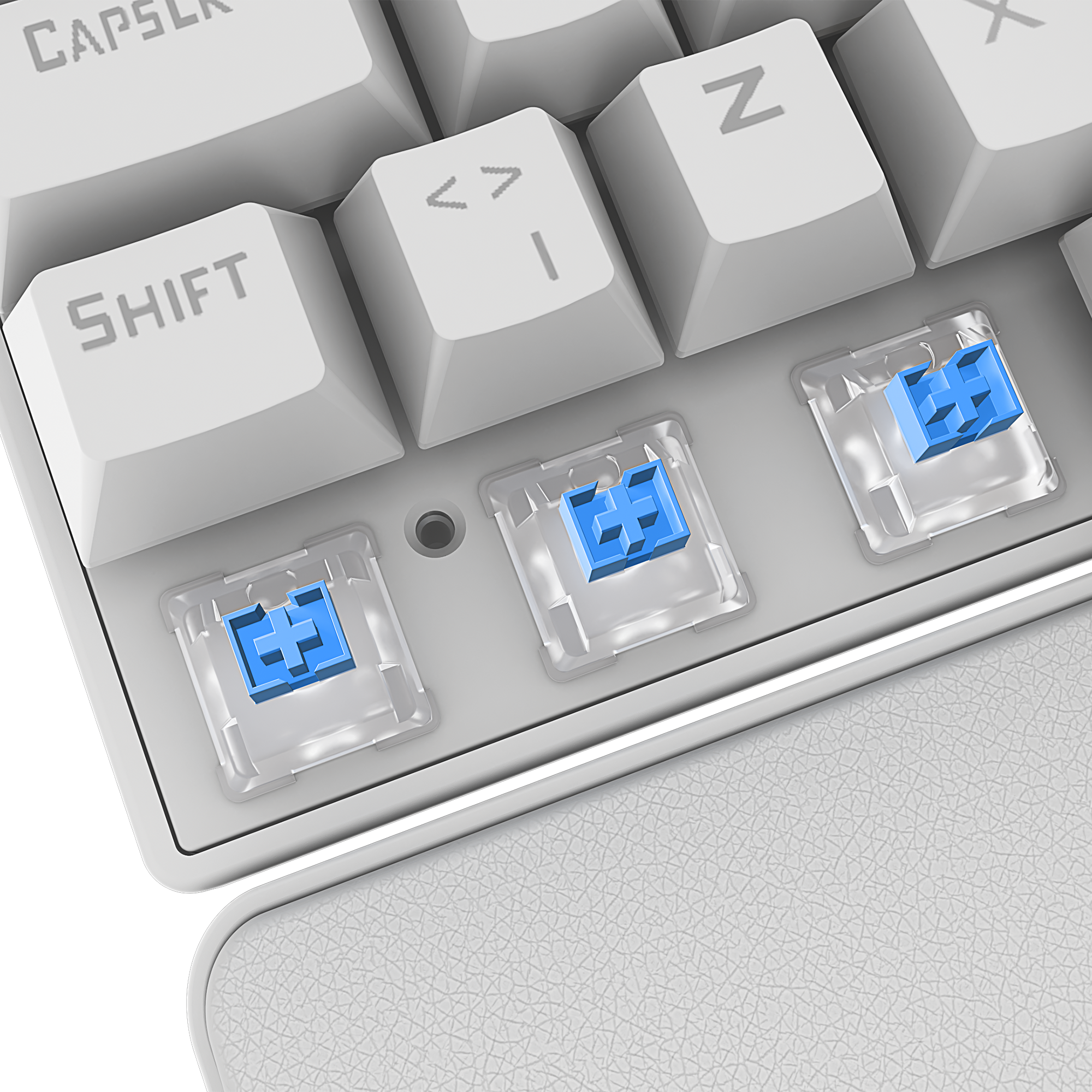 ALLY K11 Rainbow Wrist Rest Blue Switch Gaming Keyboard-White