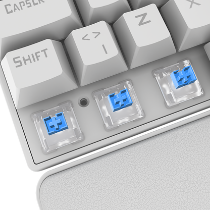 ALLY K11 Rainbow Wrist Rest Blue Switch Gaming Keyboard-White