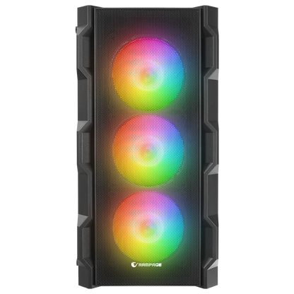 WOON Mesh 650W 80+ BRONZE Temper Camlı Mid-T Siyah Oyuncu Kasası