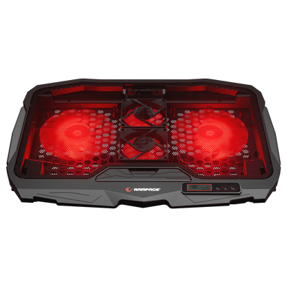 AD-RC4 COLDBREEZE Kırmızı Ledli 2*125mm+2*70mm Işıklı Fan 15-17 Notebook Soğutucu Stand - Rampage