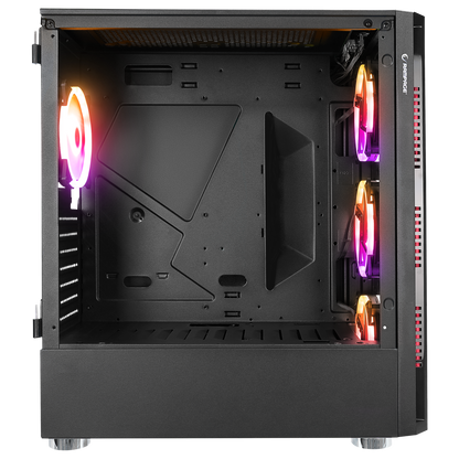X-HORSE 850W 80+ 4*12cm ARGB Fan+Kontrolcü Manyetik Temperli Camlı Mid-T Gaming Oyuncu Kasası - Rampage