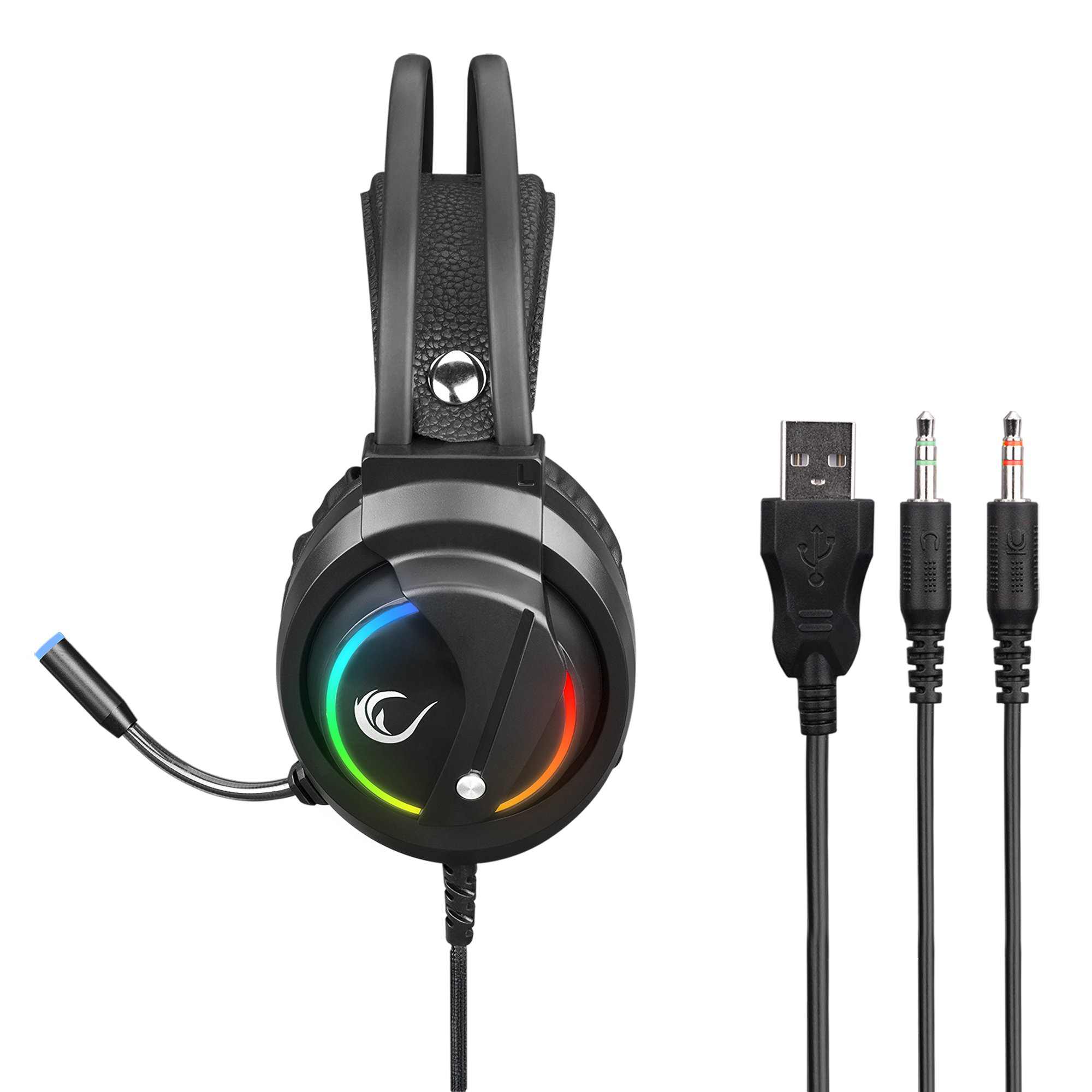 FITMENT KM-GX7 Gökkuşağı Aydınlatmalı Siyah USB Gaming Combo Mouse + Mousepad + Kulaklık Q Gaming Klavye +