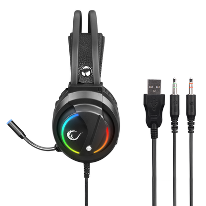FITMENT KM-GX7 Gökkuşağı Aydınlatmalı Siyah USB Gaming Combo Mouse + Mousepad + Kulaklık Q Gaming Klavye +
