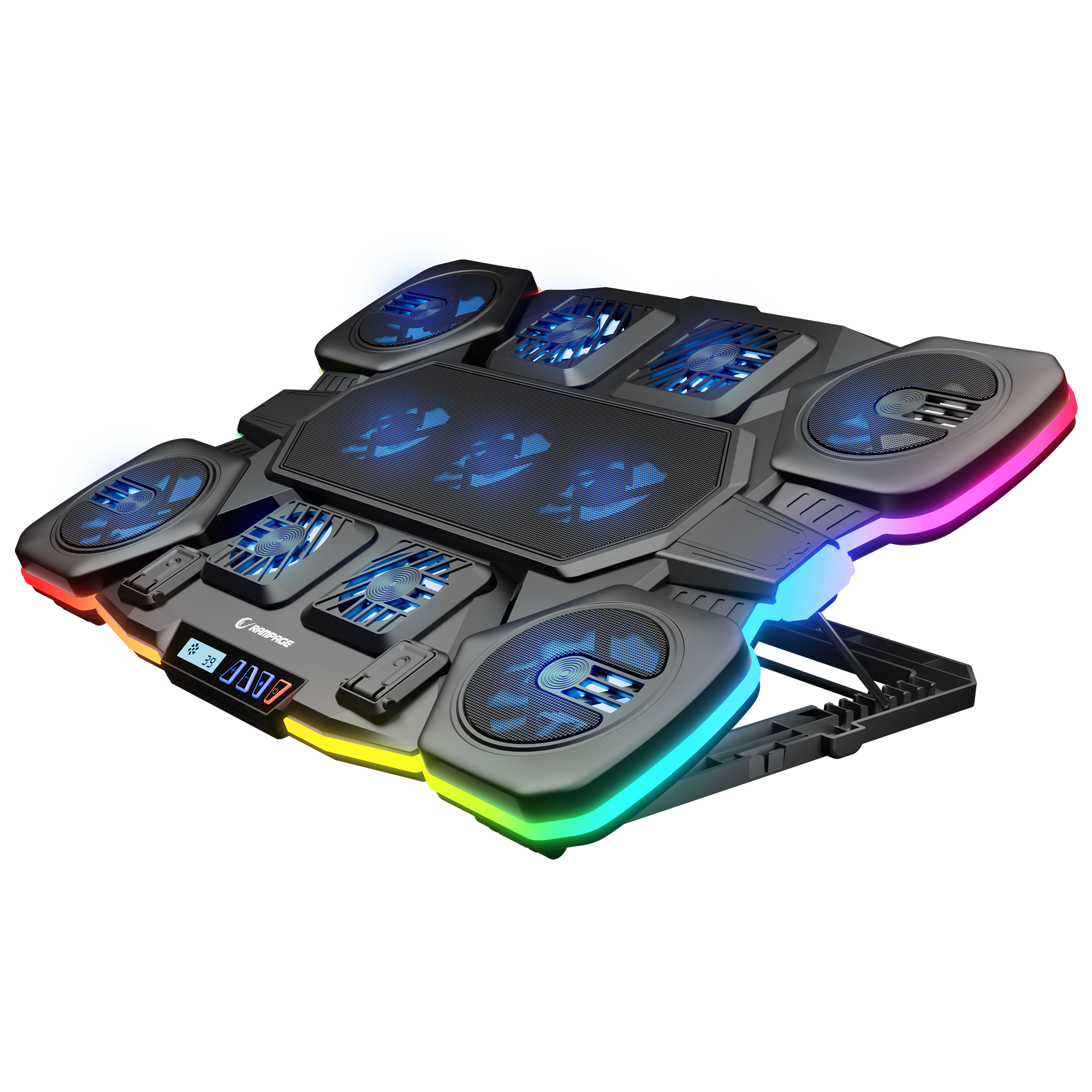 S50 Glacier RGB 11 Fanlı LCD Göstergeli Notebook Soğutucu Stand