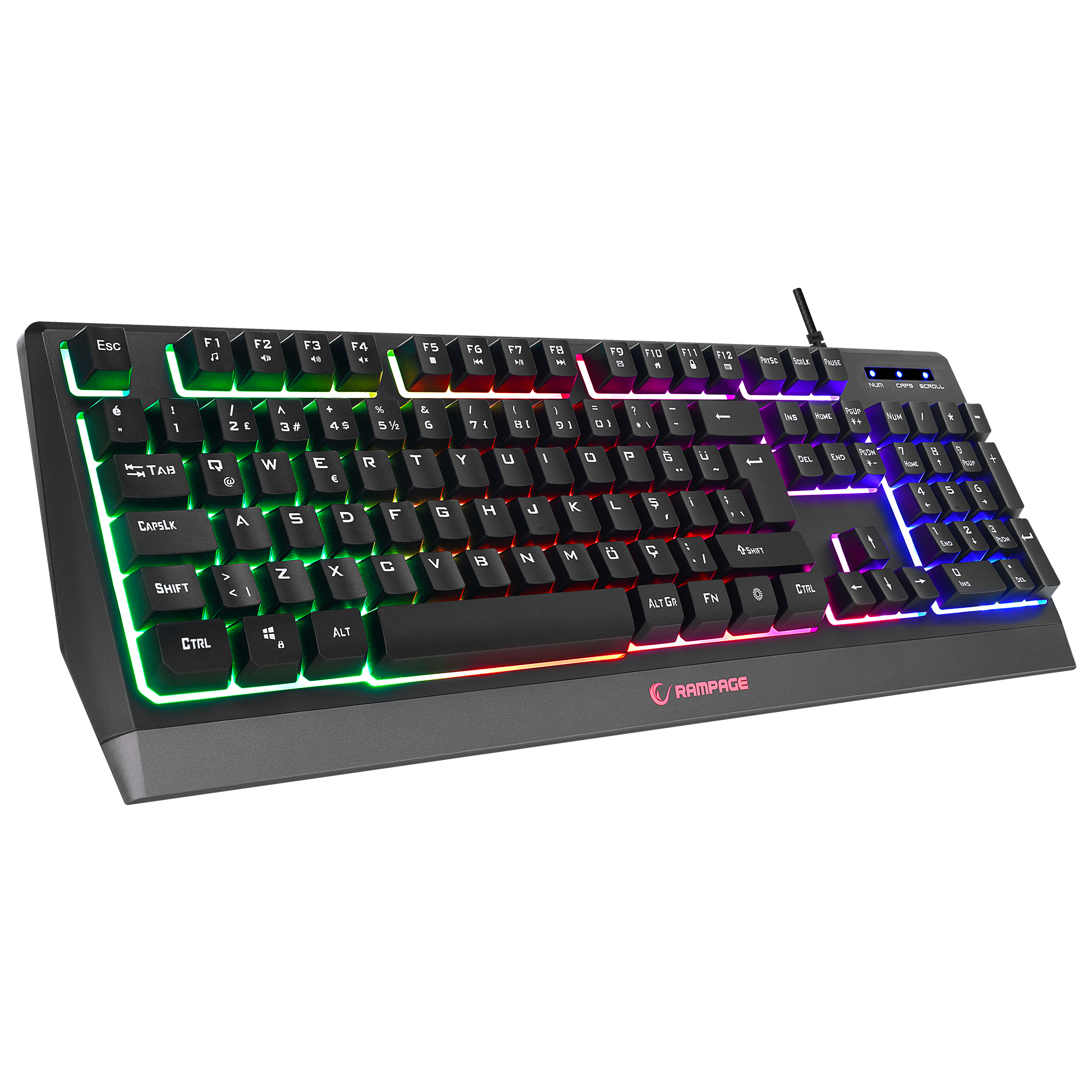 KB-R52 STYLE Rainbow Aydınlatmalı Gaming Oyuncu Klavyesi - Rampage
