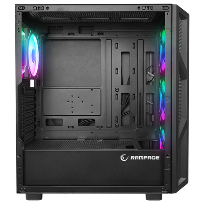 HUMBLE Mesh 650W 80 Plus Bronze Siyah Temperli Camlı 4x12cm RGB Fan ATX Mid-T Gaming Oyuncu Kasası