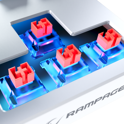 YORU TKL Gri/Beyaz OUTEMU Red Switch Mekanik Gaming Oyuncu Klavye - Rampage