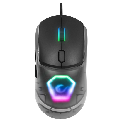 Hyalo M1 Siyah Değiştirilebilir 3 Kapaklı RGB 12000 DPI Gaming Oyuncu Mouse