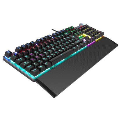 KB-R28 BLADE PLUS Siyah/Gümüş Macaristan Alfabesi Blue Switch Mekanik Gaming Klavye - Rampage