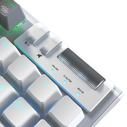 Carbon Pro Beyaz/Gri Wireless OUTEMU Red Switch Gaming Oyuncu Klavyesi - Rampage