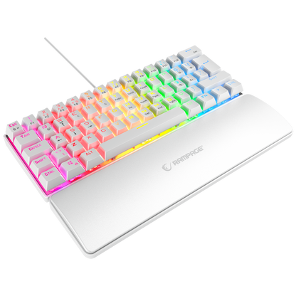 ALLY K11 Rainbow Wrist Rest Blue Switch Gaming Keyboard-White