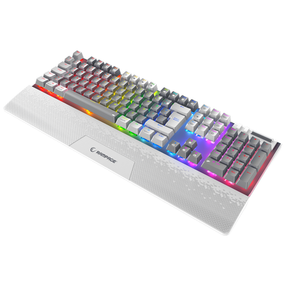 Carbon Pro Gri/Beyaz Wireless OUTEMU Red Switch Gaming Oyuncu Klavyesi - Rampage