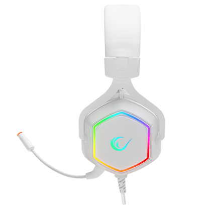 RM-K50 SELECT Beyaz Usb 7.1 RGB Ledli Gaming Oyuncu Mikrofonlu Kulaklık - Rampage