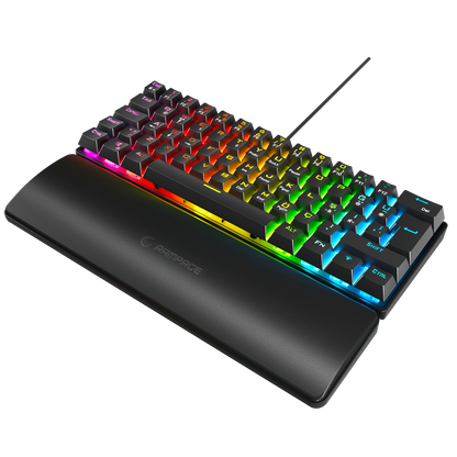 ALLY K11 Rainbow Bilek Destekli Blue Switch Oyuncu Klavyesi-Siyah