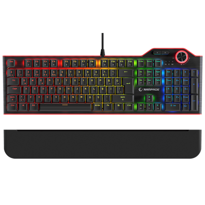 Hydra R6 Full Color RGB LED Gaming Pro Red Switch Q Aluminyum Kaplama Multimedia Mekanik Klavye - Rampage