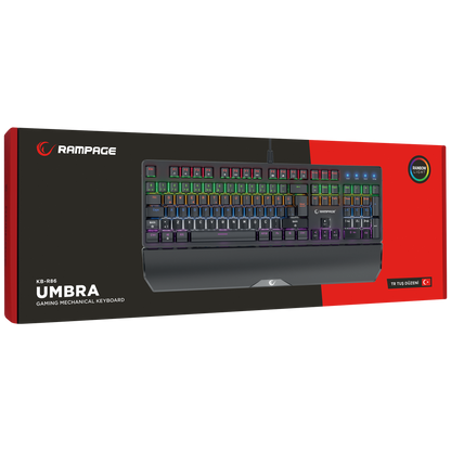 KB-R86 UMBRA Siyahı Red Switch Mekanik Gaming Oyuncu Klavye - Rampage