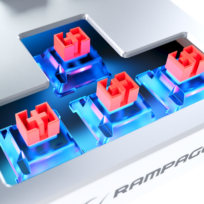 YORU TKL PRO Beyaz/Gri 2.4ghz OUTEMU Red Switch Mekanik Gaming Oyuncu Klavye - Rampage