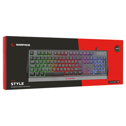 KB-R52 STYLE Rainbow Aydınlatmalı Gaming Oyuncu Klavyesi - Rampage