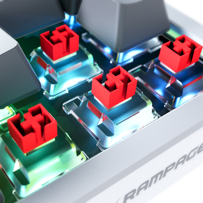 YORU MINI Gri/Beyaz OUTEMU Red Switch Mekanik Gaming Oyuncu Klavye - Rampage