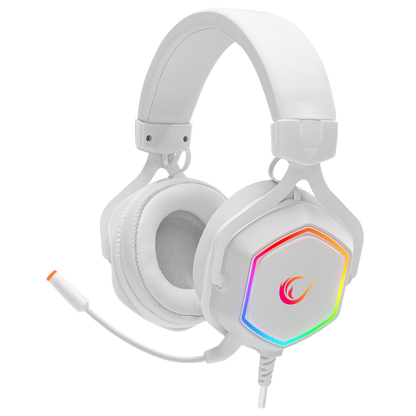 RM-K50 SELECT Beyaz Usb 7.1 RGB Ledli Gaming Oyuncu Mikrofonlu Kulaklık - Rampage